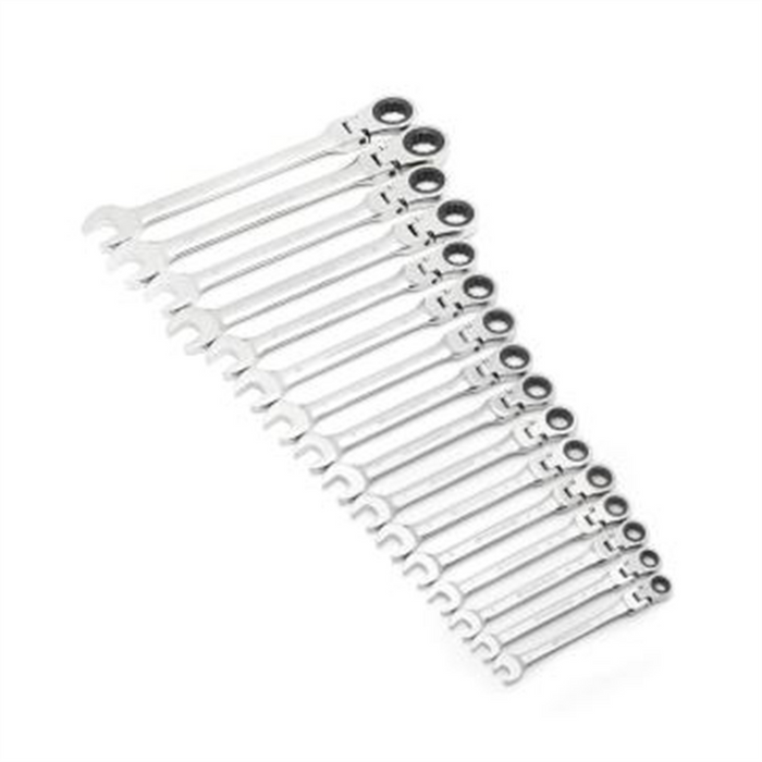 Gearwrench Piece 72-Tooth 12 Point Flex Head Ratcheting Combination Metric Wrench Set