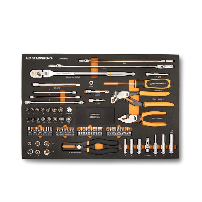 Gearwrench Piece 120XP Automotive Tool Set Inch Foam Storage Tray