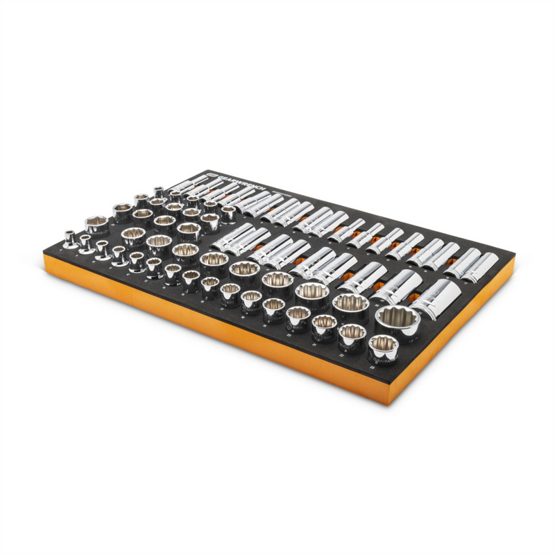 67 Piece 1/2" Drive Metric Socket Set GWMSSKT12MM Foam Storage Tray