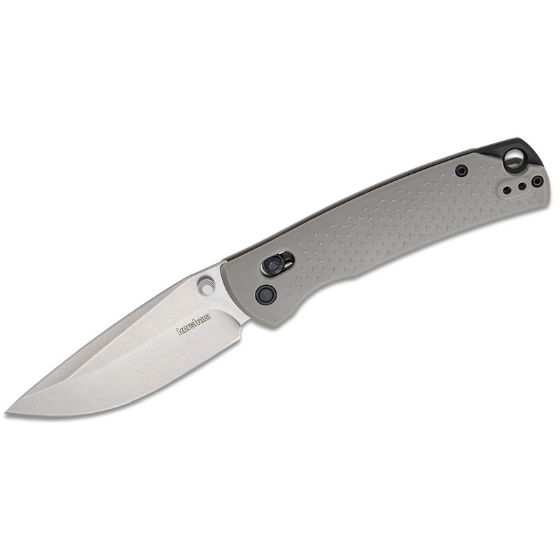 Sequence Manual Open Liner Lock 8Cr13MoV Drop Point Blade with Stonewashed fin