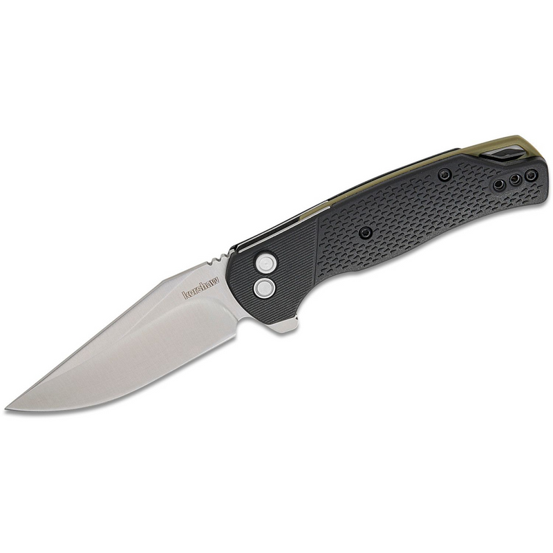 Runoff Manual Open Button Lock 8Cr13MoV Clip Point Blade EDC Folding Pocket Kn