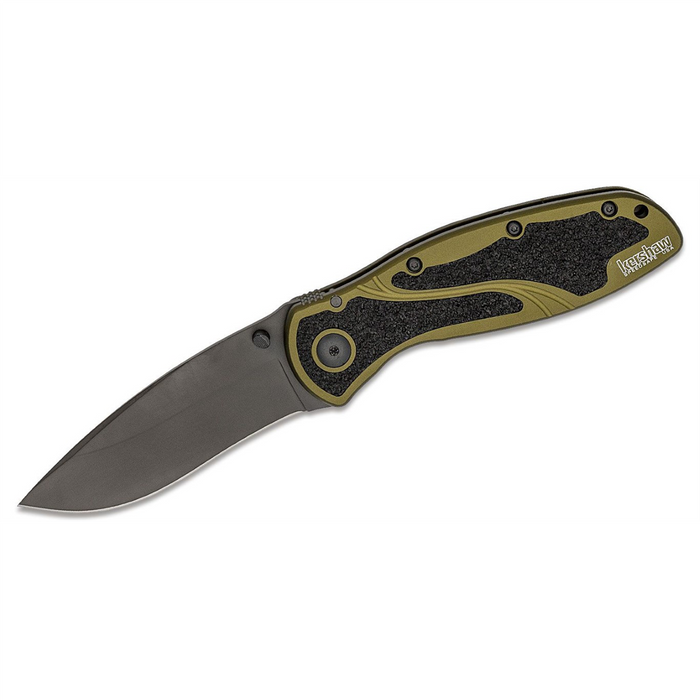 Kershaw Pocket Knives Tanto Blur-Serrated Assisted Open Inset Liner Lock Tanto Blade EDC Folding Poc