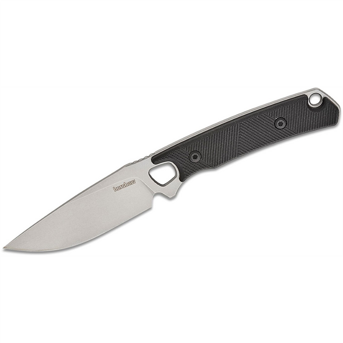 Kershaw Pocket Knives Steppe Drop Point Fixed Blade Field Knife with Polypropylene Sheath - Black/Gr