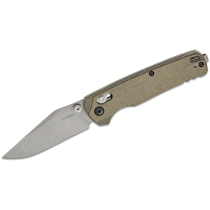Kershaw Pocket Knives Bel Air Manual Open DuraLock CPM MagnaCut Clip Point Blade with working finish