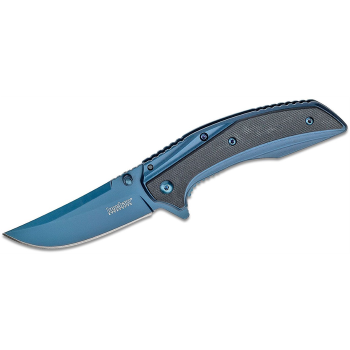 Kershaw Pocket Knives Scallion Assisted Open Inset Liner Lock Drop Point Blade EDC Folding Pocket Kn