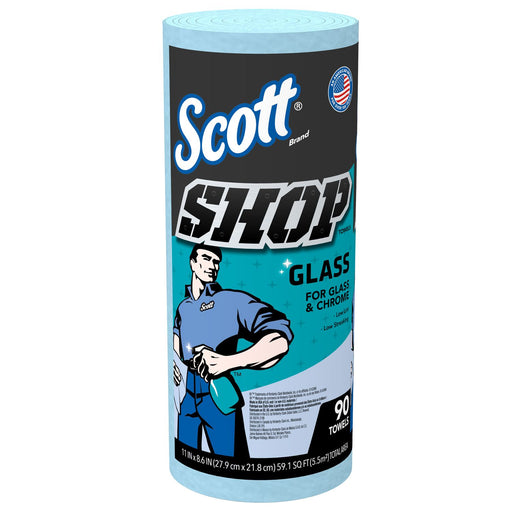 Kimberly-Clark Scott 32896 Shop Towel, 11 x 8.67 in, 90, Hydroknit, Blue, 1 Plys — view 2