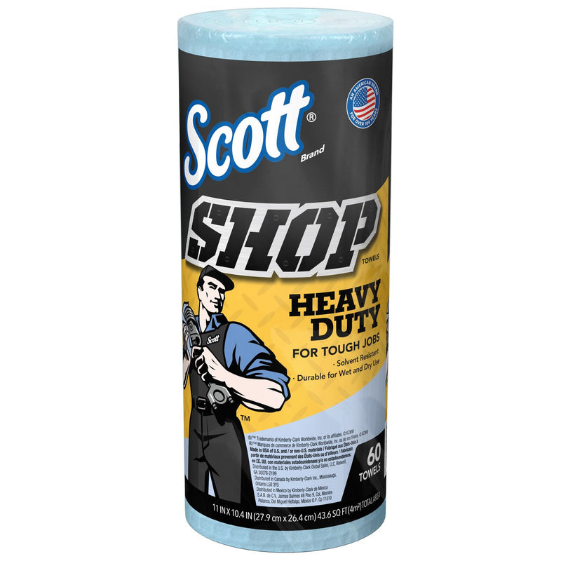 Kimberly-Clark Scott; 32992 Heavy Duty Shop Towel, 11 x 10.64 in, 60, Hydroknit, Blue, 1 Plys — view 2