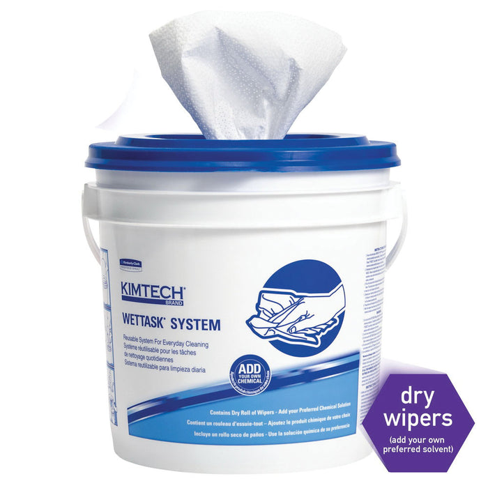 Kimtech™ 06001 Prep Wipes, 12 x 12.5 in, Case Packing, White, Hydroknit, for WetTask System