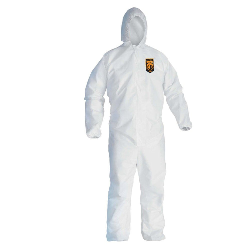 KleenGuard A45 Hooded Liquid/Particle Coverall 41508 3XL White Zipper Front
