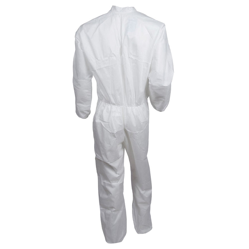 KleenGuard 46104 A30 Series Coveralls, White, Microforce Fabric, X-Large, Zip Front