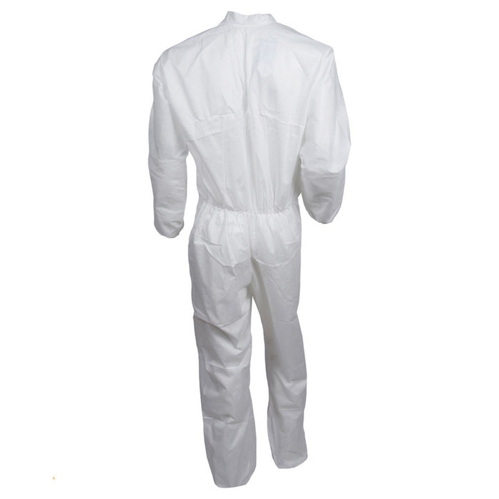 Kimberly-Clark KleenGuard 46106 A30 Disposable Collared Coverall, 3XL, White, Elastic Waist, SMS Fab — view 4