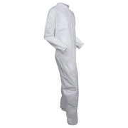 Kimberly-Clark KleenGuard 46106 A30 Disposable Collared Coverall, 3XL, White, Elastic Waist, SMS Fab — view 2