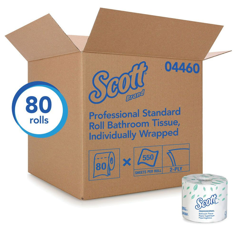 Kimberly-Clark Scott 04460 Standard Essential Toilet Paper Roll, 4.1 x 4 in, 2 Plys — White — view 3