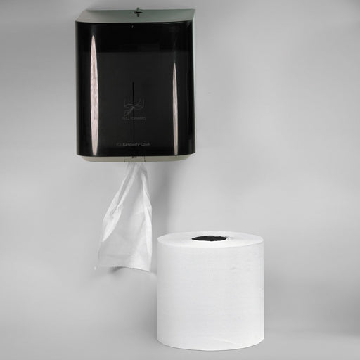 Kimberly-Clark Scott; 09335 Essential Dispenser, 10.65 in L x 12-1/2 in H x 10 in W, Plastic, Smoke — view 2