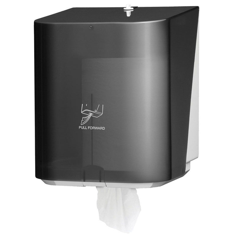 Kimberly-Clark Scott; 09335 Essential Dispenser, 10.65 in L x 12-1/2 in H x 10 in W, Plastic, Smoke — view 3