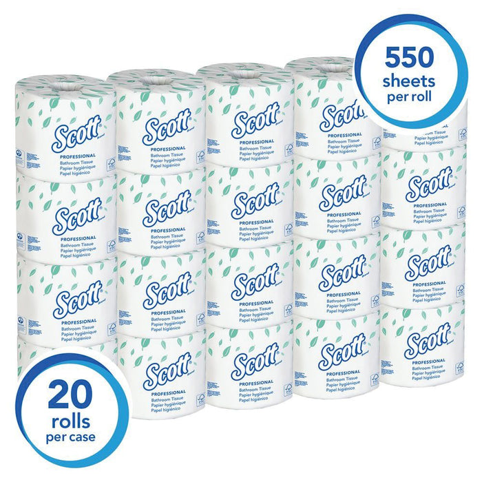 Kimberly-Clark Scott; 13607 Convenience Case Standard Essential Toilet Paper Roll, 4.1 x 4 in, 2 Ply