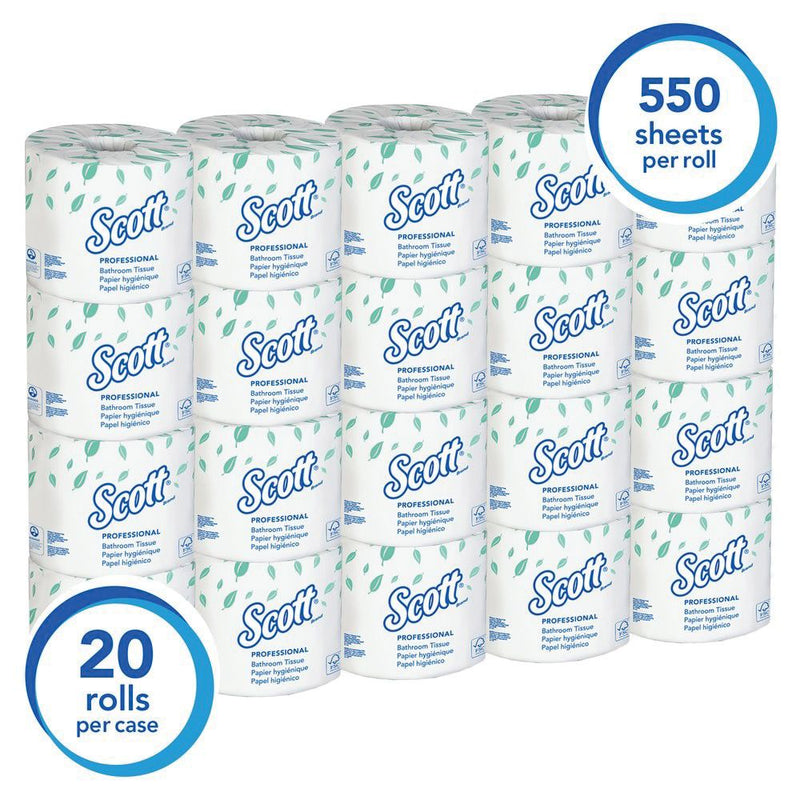 Scott; 13607 Convenience Case Standard Essential Toilet Paper Roll, 4.1 x 4 in, 2 Ply