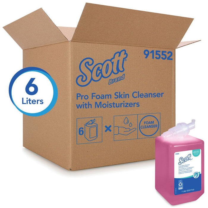 Kimberly-Clark Scott 91552 Professional Series Foam Skin Cleanser with Moisturizer, 1 L Bottle, Liqu — view 3