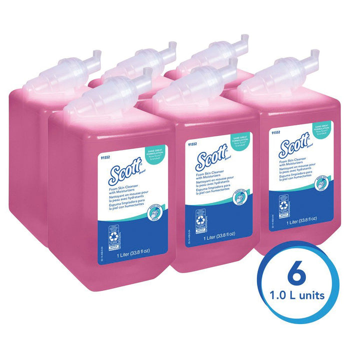 Kimberly-Clark Scott 91552 Professional Series Foam Skin Cleanser with Moisturizer, 1 L Bottle, Liqu — view 4