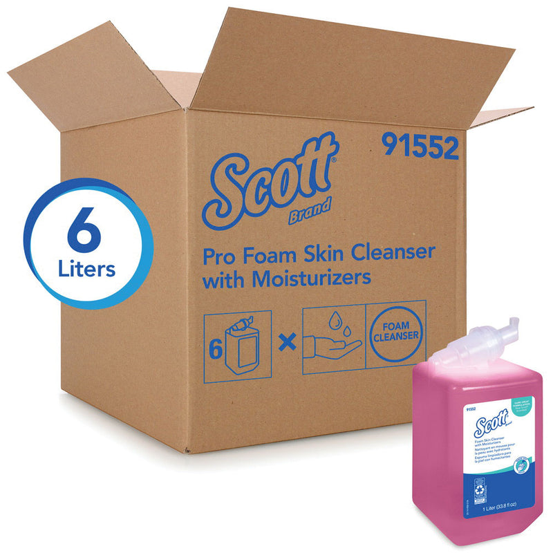 Kimberly-Clark Scott 91552 Professional Series Foam Skin Cleanser with Moisturizer, 1 L Bottle, Liqu — view 3
