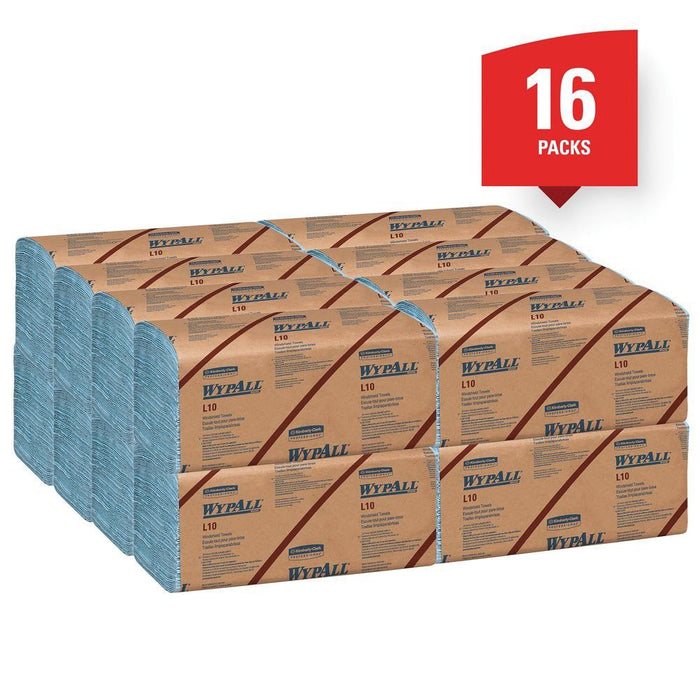 Kimberly-Clark WypAll 05120 L10 Series Banded Windshield Towel, 9.3 x 10-1/4 in, 140, Paper, Blue, 2 — view 4