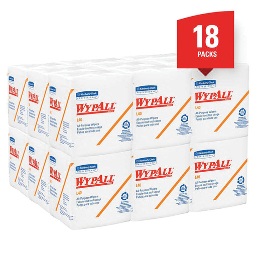 Kimberly-Clark WypAll 05701 L40 Disposable Cleaning and Drying Towel, 12-1/2 x 12 in, 56, Double Re- — view 2