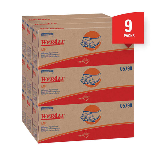 Kimberly-Clark WypAll 05790 L40 Disposable Cleaning and Drying Towel, 16.4 x 9.8 in, 100, Double Re- — view 2