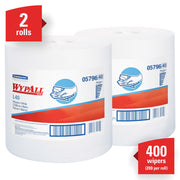 Kimberly-Clark WypAll 05796 L40 Series Center-Pull Towel, 12.2 x 10 in, 200, Double Re-Creped, White