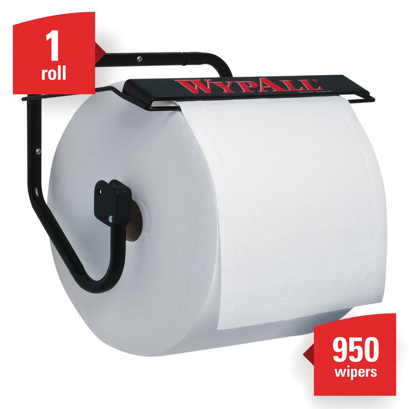 Kimberly-Clark WypAll 05841 L30 Series Jumbo Roll Towel, 13.4 x 12.4 in, 950, Double Re-Creped, Whit