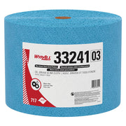 Kimberly-Clark WypAll 33241 Jumbo Roll Cloth, 13.4 x 9.8 in, 717, Polypropylene, Blue, 1 Plys — view 3