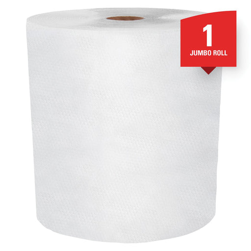 Kimberly-Clark WypAll 41025 X80 Series Jumbo Roll Cloth, 12.4 x 13.4 in, 475, Hydroknit, White, 1 Pl
