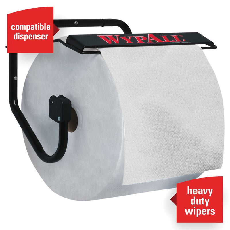 Kimberly-Clark WypAll 41025 X80 Series Jumbo Roll Cloth, 12.4 x 13.4 in, 475, Hydroknit, White, 1 Pl — view 3