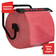 Kimberly-Clark WypAll 41055 X80 Series Jumbo Roll Cloth, 12.4 x 13.4 in, 475, Hydroknit, Red, 1 Plys — view 3