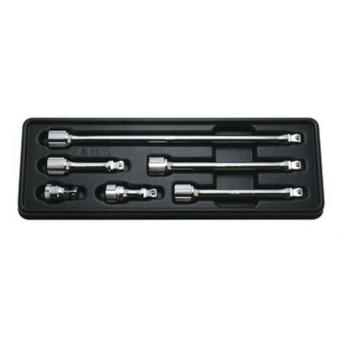 KO-KEN Hand Tools 3/8 Sq. Dr. Wobble-Fix Extension Bar set 32-250mm ABS Tray 6 pieces