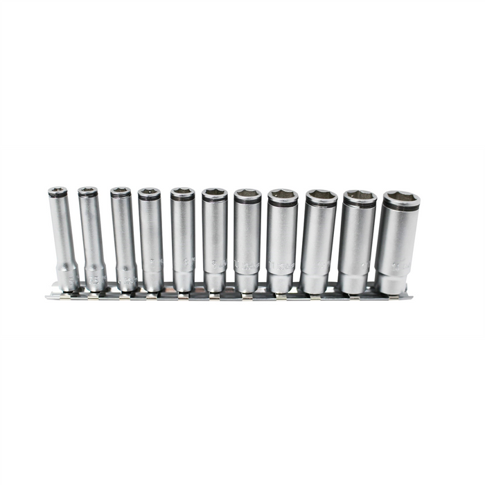 KO-KEN Hand Tools Special 1/4 Sq. Dr. Deep NUT GRIP Socket Set, 5-14mm - 11 pieces