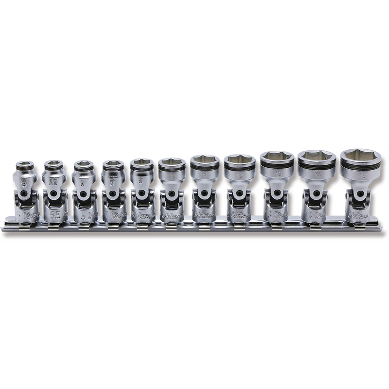 1/4 Sq. Dr. Universal NUT GRIP Socket Set, 5mm-15mm - 11 pieces