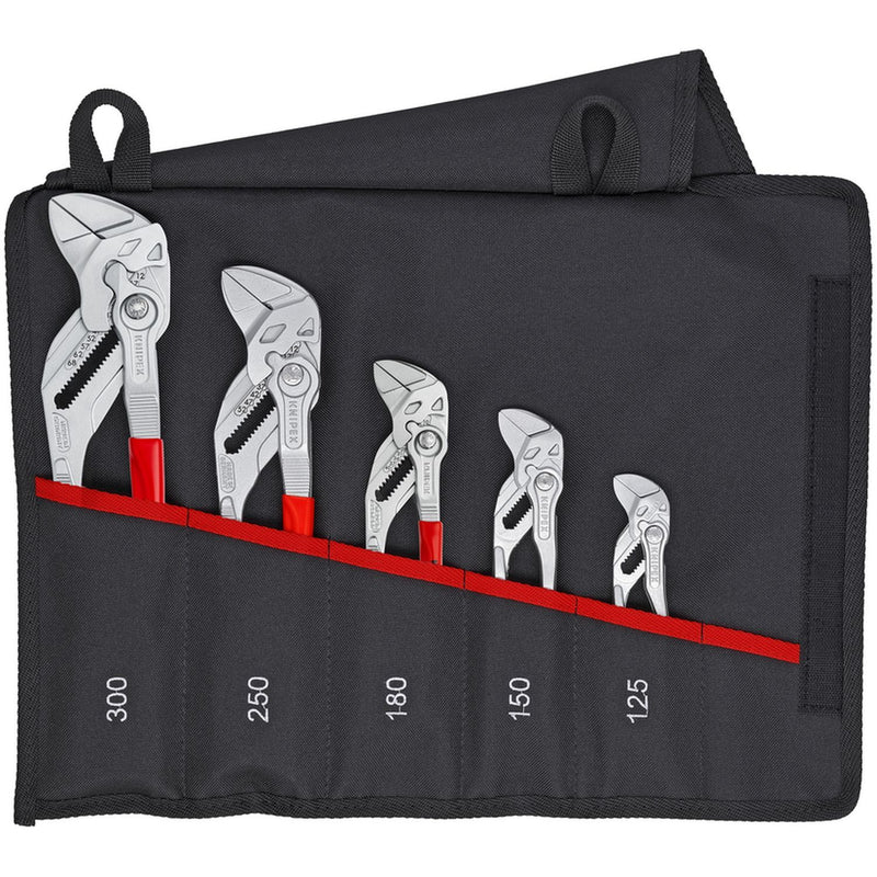 5 Pc. Pliers Wrench Set in a Tool Roll