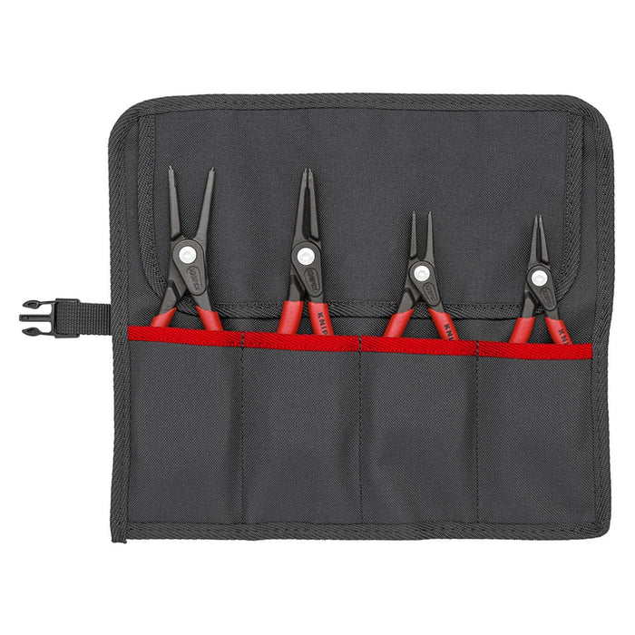 Knipex Tools 4 Pc Precision Snap Ring Pliers Set in Tool Roll