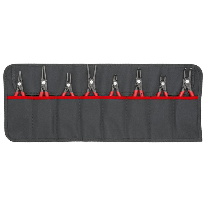 Knipex Tools 8 Pc Precision Snap Ring Pliers Set in Tool Roll