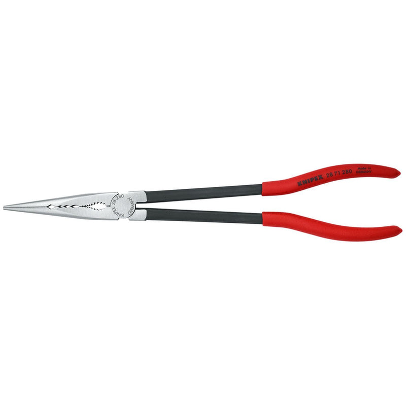 Knipex 2871280 Extra Long Needle-Nose Pliers 11" Straight Jaws, Non-Slip Plastic, bulk pack