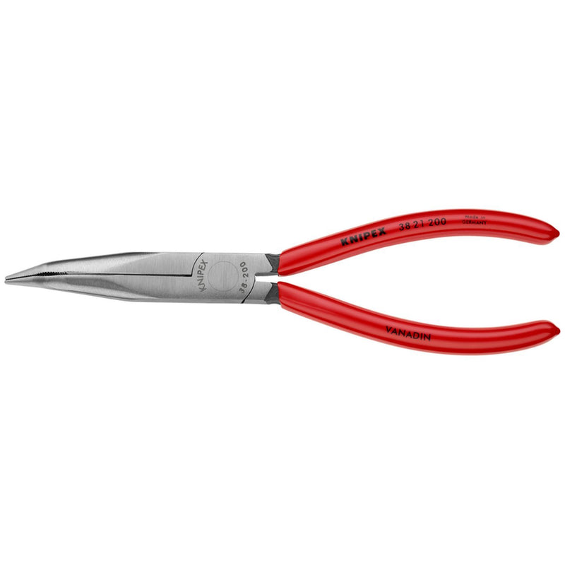 Knipex 3821200 Long Nose 40° Angled Pliers, 8 in Plastic Handles