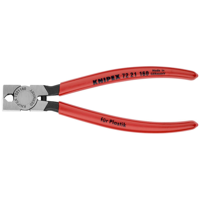 Knipex Tools Diagonal Pliers for Flush Cutting Plastics 85° Angled, 6.25", Plastic Coating