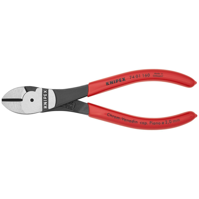 Knipex 7401160 6.25-in High Leverage Diagonal Cutters with Plastic Coating