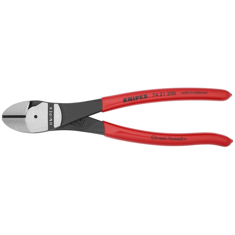 Knipex 7421200 High Leverage Angled Diameterg Cutters with 12° Head and Induction-Hardened Edges