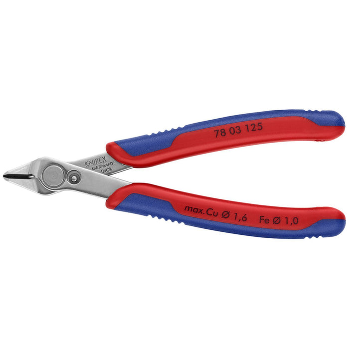 Knipex Tools Electronics Super Knips, 5", Comfort Grip, Flush Cut