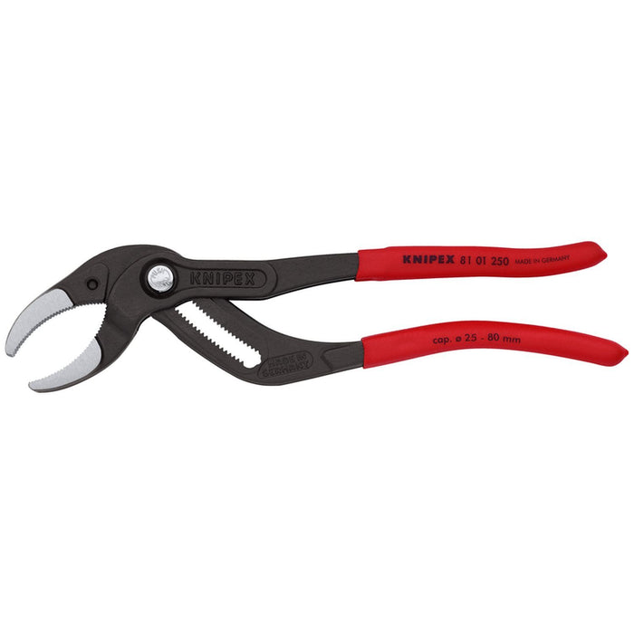 Knipex Tools Pipe Gripping Pliers-Serrated Jaws, 10", Non-Slip Plastic, Bulk