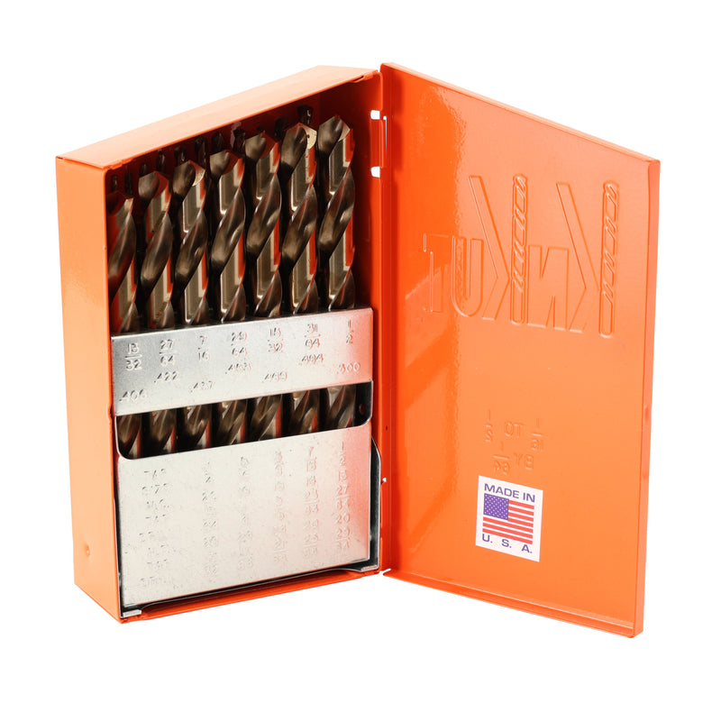 KNKUT 29 Piece Hex Shank M35 Cobalt Drill Bit Set 29KK35