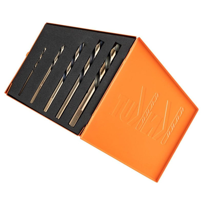 KNKUT 5 Piece Left Hand Step Point Drill Bit Set 5KK10-LH