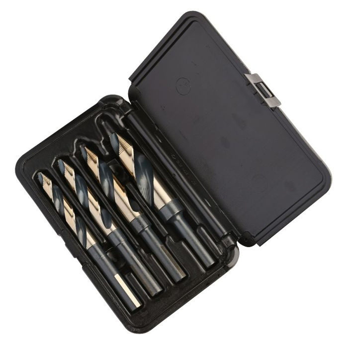 Knkut Drill Bits 4 Pc Step Point 1/2" Reduced Shank Drill Bit Set 9/16 - 5/8 - 3/4 - 1"