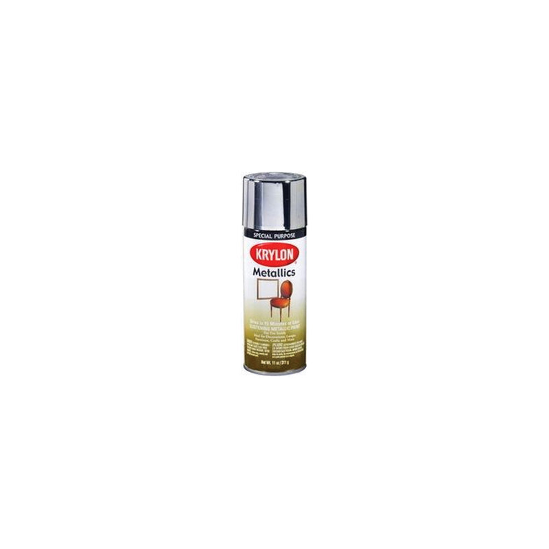 1401 Metallic Paint, 12 oz Aerosol Can, Bright Silver, Up to 25 sq-ft